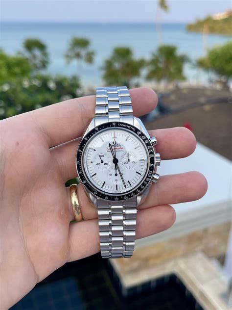 omega speedmaster white dial new|daniel craig speedmaster white dial.